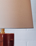 Jacemour Ceramic Table Lamp Set - Burnt Umber