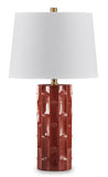 Jacemour Ceramic Table Lamp Set - Burnt Umber