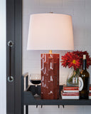 Jacemour Ceramic Table Lamp Set - Burnt Umber
