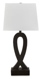 Markellton Poly Table Lamp Set - Black