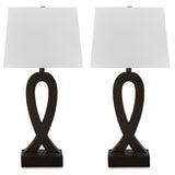 Markellton Poly Table Lamp Set - Black