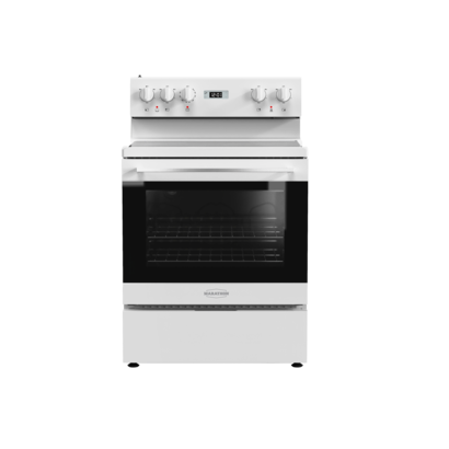 Stirling Marathon 30” Smooth Top Steam Clean Oven - White