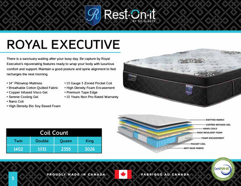 Restonit - Royal Executive - Queen Box/Mattress