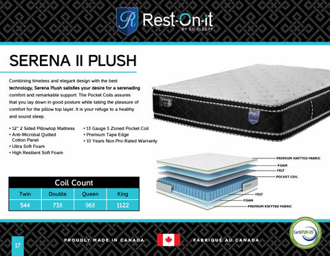 Restonit - Serena II Plush - Full Mattress