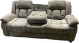 West Reclining Sofa with Drop Down Console/Loveseat - Gray