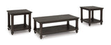 Mallacar - Black - 3pce Occasional Table Set