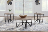 Deanlee Occasional Table Set - Grayish Brown/Black