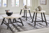 Fladona Occasional Table Set - Black/White