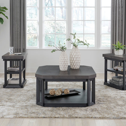 Bonilane - Black/Gray - Occassional Table Set