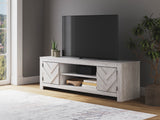 Cayboni LG TV Stand w/Fireplace Option - Whitewash