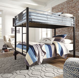 Dinsmore - Black/Grey - Twin/Twin Bunk Bed