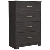 Belachime Four Drawer Chest - Black