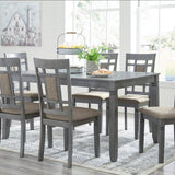 Jayemyer - Charcoal Gray - Table/6 Chairs