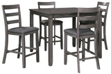 Bridson - Grey - Counter Table/4 Stools