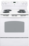GE 30" 5.0 Cu. Ft. Self-Clean Freestanding Coil Top Electric Range - White
