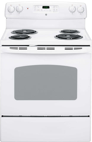 GE 30" 5.0 Cu. Ft. Self-Clean Freestanding Coil Top Electric Range - White