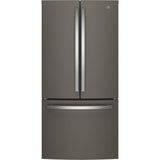 GE 33 in. W 18.6 cu. ft. French Door Refrigerator, Counter Depth, Fingerprint Resistant - Slate