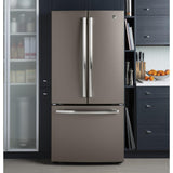 GE 33 in. W 18.6 cu. ft. French Door Refrigerator, Counter Depth, Fingerprint Resistant - Slate