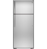 GE 30-inch 18 cu. ft. Top Mount No Frost Refrigerator - Stainless Steel