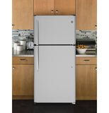 GE 30-inch 18 cu. ft. Top Mount No Frost Refrigerator - Stainless Steel